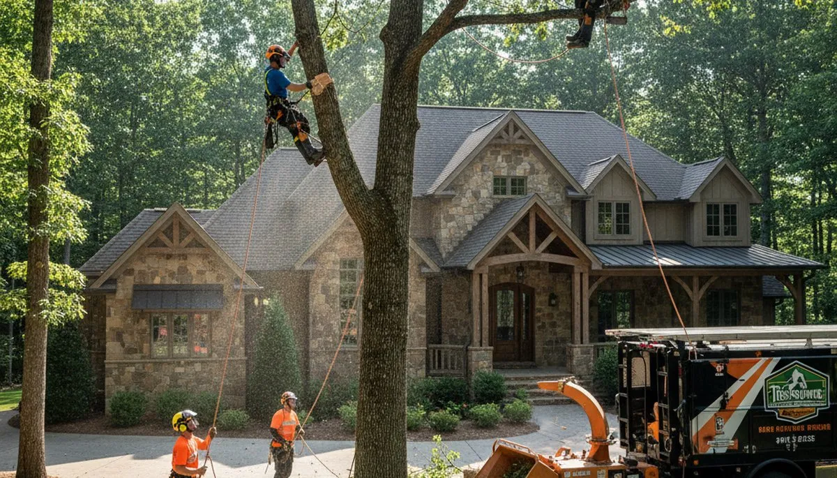 Tree service crew in Austin, TX providing professional tree care and removal services