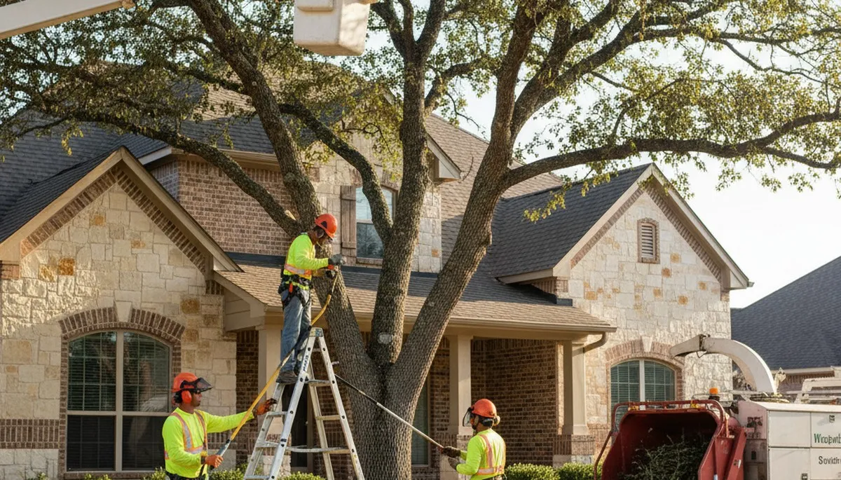 Tree service crew in Austin, TX trimming and removing trees for safe, professional property care