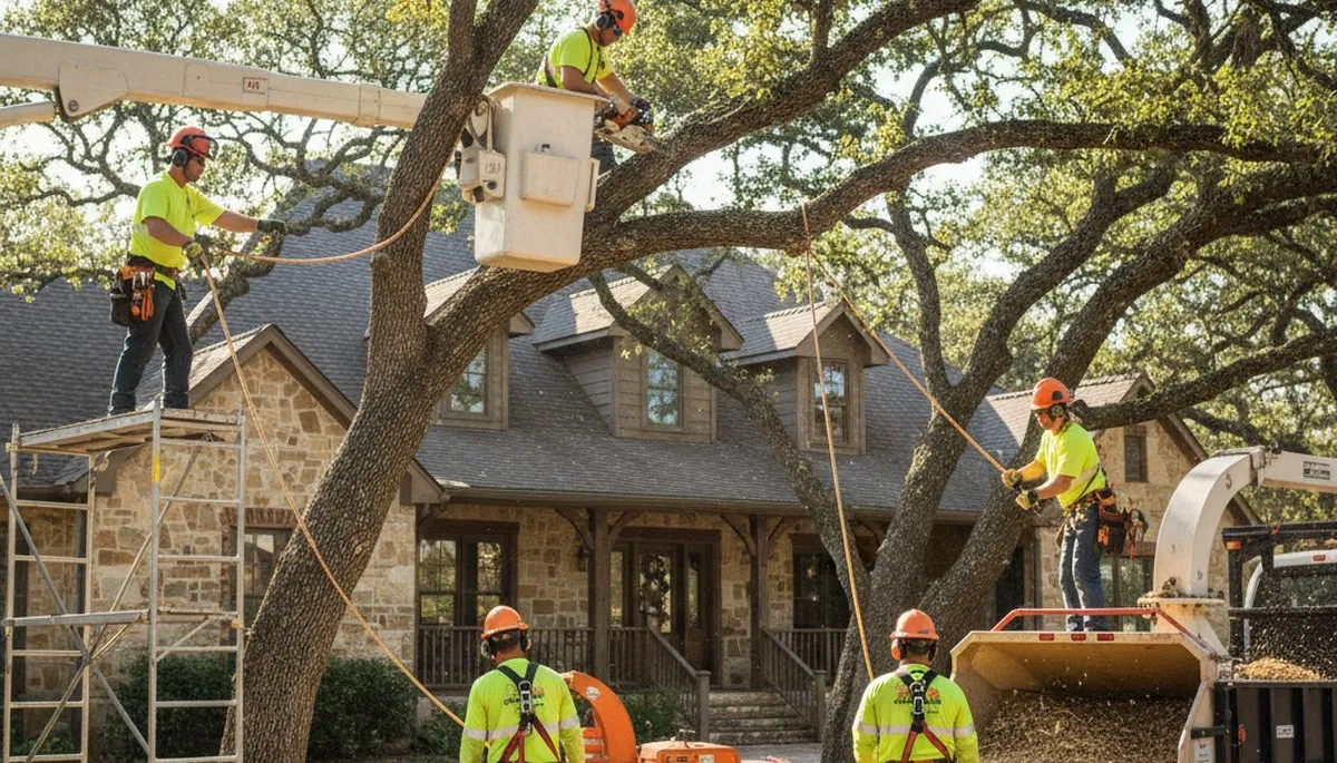 Austin, TX tree service crew providing professional tree trimming and removal services