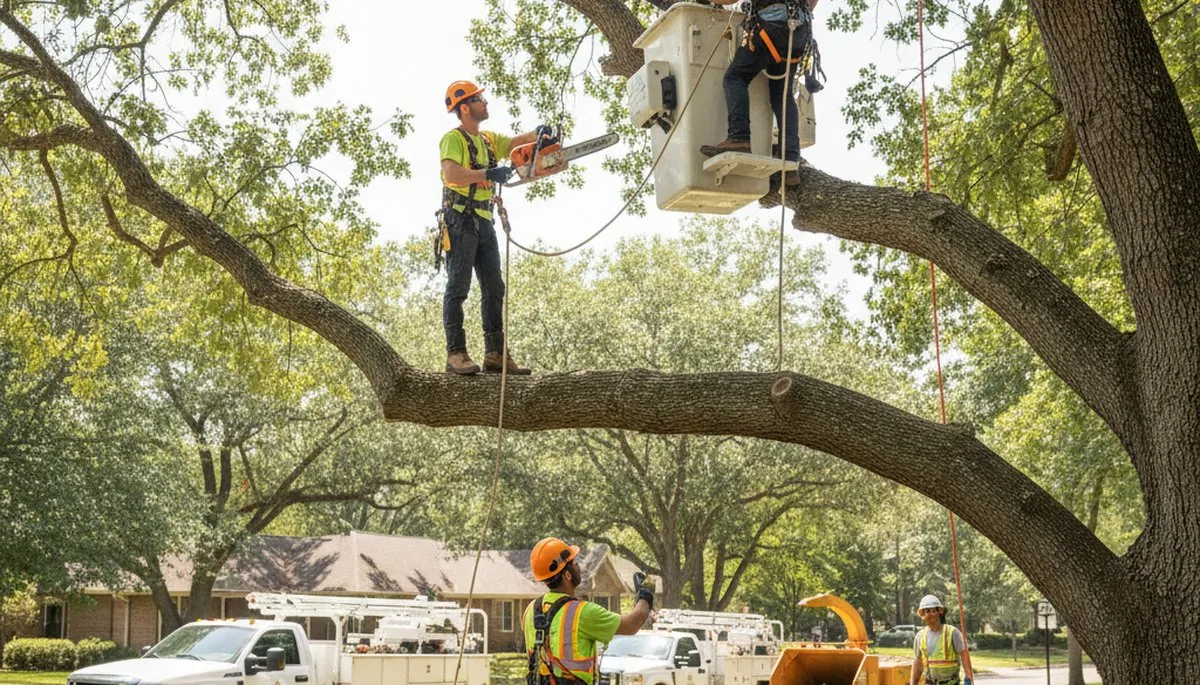 Austin, TX tree trimming service improving tree health and curb appeal for homeowners